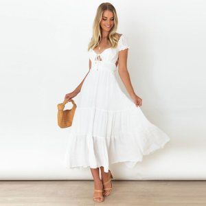 NEW Romantic Midi Dress in Blush  US 6
